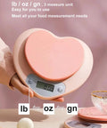 Pink Kitchen Scale With Large LCD Display And Tare Function 11 Lb Capacity 0.03 Oz Graduation showcased with measuring modes.