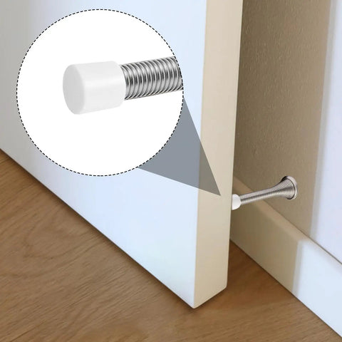 40 Pack Rubber Door Stopper Caps 0.39 Inch Hole End Caps For Wall Protection Soft TPR Rubber Replacement For Doors And Walls White Installed