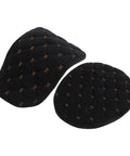 Top Shelf Comfort Plush Electric Scooter Seat Cover Winter Warm Black Stays Put Quick Strap Kit showing two padded seat covers.