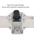 Gas Booster Pump Kit With Filter Screen And Pneumatic Pressurized Valve For Air Pressure Boosting, shown with pressure valve