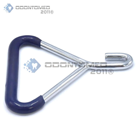 Blue Polycoated OB Chain Handle For Calving Veterinary Obstetric Instrument With Stainless Steel Construction And Blue PVC Grip Durable OB Handle