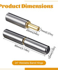 24 Pack Weld On Bullet Hinge 3 Inch Heavy Duty Weldable Barrel Hinge For Metal Gates And Trailer Ramps Half Inch Pin Diameter