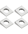 Beveled Square Washer Set 4 Pack for M18 Bolts with 20x40 mm Inner Diameter and 40 mm Width 3 mm Thick 9.7 mm High 304 Stainless Steel