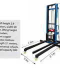 Heavy Duty Wheeled Lift Platform That Handles Ducts Cold Storage Panels And Bricks With Ease For Construction Sites And Factories With 5 Meter Height Capacity, 2.9m self-height, 600kg capacity.