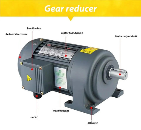 Heavy Lifting Three Phase Gear Reducer 380V Horizontal Variable Frequency Speed Motor With Real Muscle Industrial Drive close-up showing junction box and output shaft.