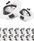 Hella Smooth Lighting Setup With Dope Zero Glare Baffle Trims Featuring Top Shelf Cob Led Spotlight Kit 16 recessed downlights.