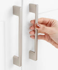 10 Pack 5 Inch Hole Center Brushed Nickel Cabinet Pulls Satin Nickel Hardware For Cabinets Drawers And Furniture With 1 Inch And 1-1/2 Inch Screws