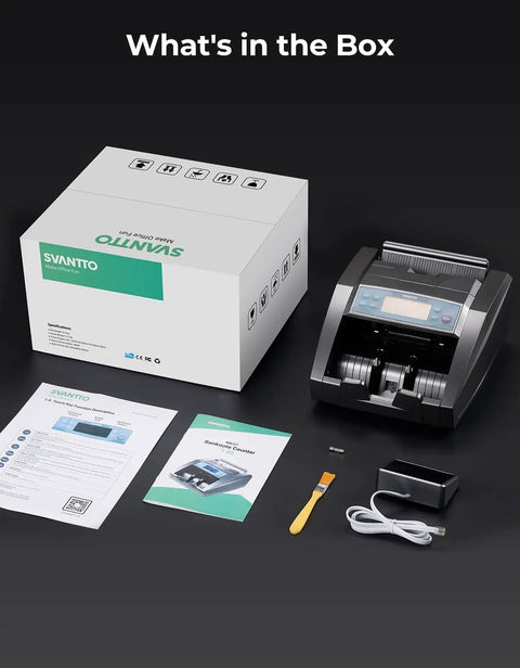 Money Counter Machine With Value Count And Counterfeit Detection For Dollar And Euro Bills, MT UV MG IR DD DBL HLF CHN in box