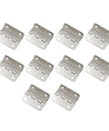 Three Way Folding Concealed Door Hinges Set Dope Heavy Duty 10 Pack for cabinets windows and furniture, silver metal 4-hole fix hinges