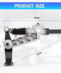 Golf Cart Steering Gear Box Assembly And Steering Rack Replacement Fits TXT Medalist 1994.6 Through 2001 And ST350 Workhorse 1996 And Up Gas Or Electric Models Replaces 70314G01 70314G02 70723G02 shown with dimensions