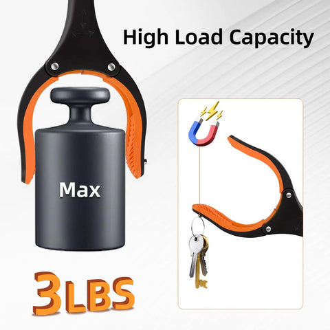 Three Pack 32 Inch Foldable Reacher Grabber Tool With 360 Degree Rotating Jaw And Magnetic Tip For Trash Pickup Easy Grip Grabber Lightweight Helper For Seniors And Elderly At Home