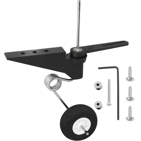 RC airplane tail wheel assembly with 30mm wheel, hardware for 50cc-120cc planes; Tail Wheel Assembly For RC Airplane 60x25mm D28 30 Replacement Part For 50cc 120cc Nitro Electric Planes Jet 540T Pilot F3A P51 With 30mm Wheel Diameter And Top Notch Hardware