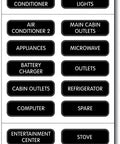 AC Panel Basic 30 Label Set For Electrical Panels 8031 Label Kit In Blue Color Easy To Use Labels For Marine And RV Systems