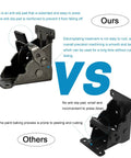 Rock Solid Folding Leg Brackets 4 Pack Heavy Duty Self Locking Steel Mounts With Screws For Workbench Table Bed Bench DIY Furniture Projects Built Like A Tank Dark Bronze Finish comparison of anti-slip features and durability.