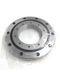 Straight Fire RU42UUCC0 Cross Roller Slewing Bearing Designed For Robot Arms And Cnc Machinery To Deliver Smooth As Butter Rotary Performance With Rock Solid Build Quality, showcasing a durable silver ring.