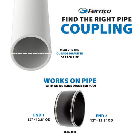 Flexible PVC Pipe Coupling For Cast Iron Plastic Or Steel To Cast Iron Plastic Or Steel Plumbing Connections Easy Install Leak Proof And Sewer Gas Resistant Elastomeric PVC Fitting For Durable Home Plumbing. 12-12.8 in OD coupling