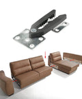 Easy Install Sectional Sofa Connector Clips Durable Couch Joint Snap Bracket Pins displayed with sectional sofa pieces.