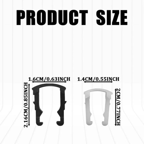 Ford Fuel Line Clips Kit 30 Pack Plastic Retainers size chart for three eighths and five sixteenths inch fuel hoses