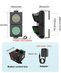 Industrial Led Traffic Stop Light With Bright Red And Green Lenses Plug And Play Toggle Switch For Loading Bays dimensions and control box