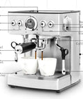 No Sweat Full Auto Bean To Cup Coffee Maker With 19 Bar High Pressure Brewing And Solid Stainless Steel Build, detailed controls.