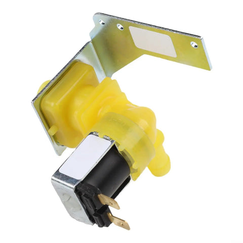 Water Inlet Solenoid Valve 220 240V Pro Grade Replacement for Industrial Ice Makers with ABS Yellow Enhanced Hose Connector