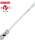 V Series One Quarter Inch Drive Ratchet With 80 Tooth, Flexible XL Head, 180 Degree Articulating Neck For Tight Spots.