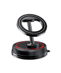 Durable C19 Vehicle Mounting Bracket in bold red, showing adjustable arm and rugged all-weather build for secure device mounting.