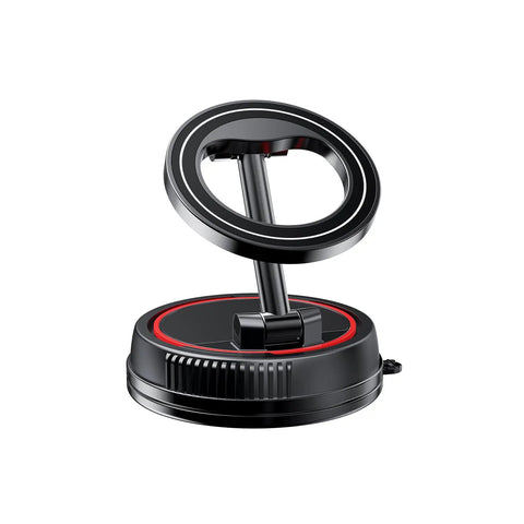 Durable C19 Vehicle Mounting Bracket in bold red, showing adjustable arm and rugged all-weather build for secure device mounting.