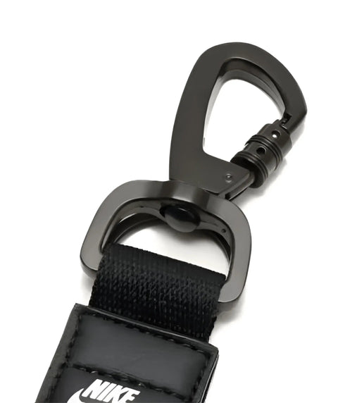 Swoosh Key Holder With Durable Carabiner Clip Keychain For Grab And Go Everyday Carry, Quick Snap Access, compact black finish