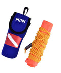 6ft Surface Marker Buoy With High Visibility Closed Bottom Signal Tube 18ft Diving Spool Reel Storage Bag And PVC Safety Sausage For Scuba Spearfishing And Freediving A Diver Must Have Safety Kit, showing a blue storage bag and orange line with buoy.