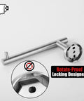 Sturdy 304 Stainless Steel Toilet Paper Holder With 5 Inch Roll Capacity, Brushed Nickel Wall Mount, rotate-proof design detail