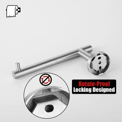 Sturdy 304 Stainless Steel Toilet Paper Holder With 5 Inch Roll Capacity, Brushed Nickel Wall Mount, rotate-proof design detail