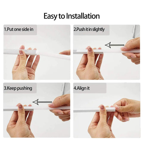 Step-by-step installation of 6 Pack 30cm U Shape LED Aluminum Channel System With Milky Diffuser Cover End Caps And Mounting Clips