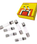 Assorted Glass Tube Fuses Kit For Circuits And Electronics Gear Fast Blow 0.1A To 30A Range 5x20mm And 6x30mm Fuses Includes 3A Pack