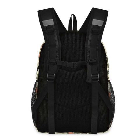 Back view of Cool Dog Style Sunglasses Backpack Go To Work Travel College, Laptop Daypack with adjustable straps