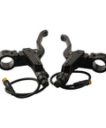 Top Notch E Bike Hydraulic Brake Lever With 22mm Aluminum Alloy Build Offering A Smooth 3 Pin Switch Setup For Serious Riders Seeking Super Durable And Leak Proof Performance On Every Wild Ride. pair of black 22mm aluminum hydraulic brake levers with sensor cables
