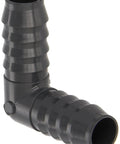 PVC Tube Fitting 90 Degree Elbow Schedule 40 Gray 3/4 Inch Barbed Connector for Flexible Pipe With Hose Clamp Compatibility