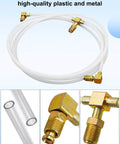 Convertible Top Hydraulic Fluid Hose Kit For Classic Ford Mustang Mercury Chevy Oldsmobile And More For Your Vintage Cruisers Chevelle Caprice Camaro Cutlass Barracuda GTO Skylark LeSabre Delta 88 Fury Satellite Valiant 2 Pcs with plastic and metal fittings