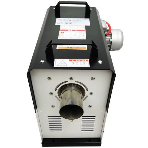 Heavy Duty Portable Industrial Heat Blower With Pid Thermostat 3Kw Electric Hot Air Furnace Heater For Workshop Circulation Oven 300Cfm Airflow close-up of exhaust and control panel.
