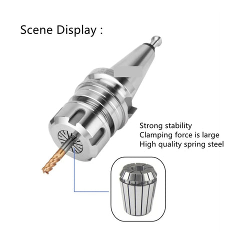 Ultra Accurate Spring Collet ER16 4mm for CNC Router, showcasing precise clamping with high-quality alloy steel.