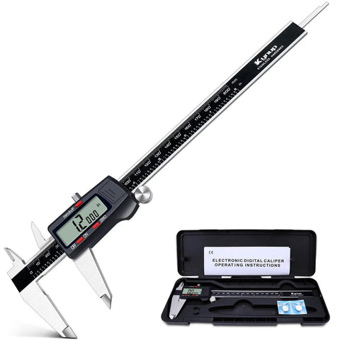 8 Inch Digital Caliper With Stainless Steel Body And Large LCD Screen Auto Off Feature Inch Millimeter And Fraction Conversion Pro DIY Tool For Precise Home Measurements And Craft Projects
