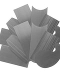 2 Set Multi Shaped Steel Card Scrapers For Woodworking And Cabinet Fixes With Comfy Grips For Quick Surface Leveling And Low Hand Strain Tough As Nails Tools That Take Down Dings In Seconds Your Go To Shop Stash arranged in a fan shape on a neutral background.