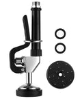 Pro Workhorse Commercial Sink Sprayer Head drops raw pressure, featuring a black handle, chrome body, and replacement parts.