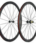 Dope Carbon Road Wheelset With Basalt Braking Surface, 38mm Rim Depth, 23mm Inner Width, 700c Clincher, Matte 3K Finish, Lightweight