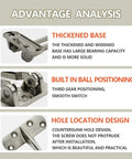 Advantage analysis of heavy duty door lock swing bar guard with thickened base for bearing capacity, built-in ball positioning, hole location design.