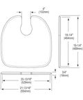 Diagram of Custom Sized Hardwood Cutting Board dimensions for sinks and countertop openings, durable kitchen essential.