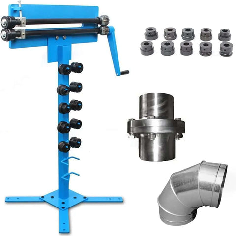 Heavy Duty Sheet Metal Bead Roller Machine With 6 Die Sets Rotary Beading Bender For 1.2 mm 18 Gauge Steel 457 mm Throat Depth Pro Grade