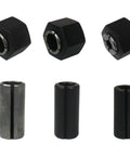 Replacement Collet And Nut Kit With Reducer Sleeves For Drywall Cutout Tools Includes 1/2 Inch, 1/4 Inch, 12mm components displayed.