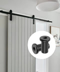 Sliding Barn Door Wall Track Spacers Set Carbon Steel Connectors For Door Frame Pack Of 6 in a modern interior setup.