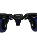 Tri Dolly 250 Lb Capacity 360 Degree Swivel Furniture Moving Dolly with blue TPU wheels and powder coated steel frame, front view.